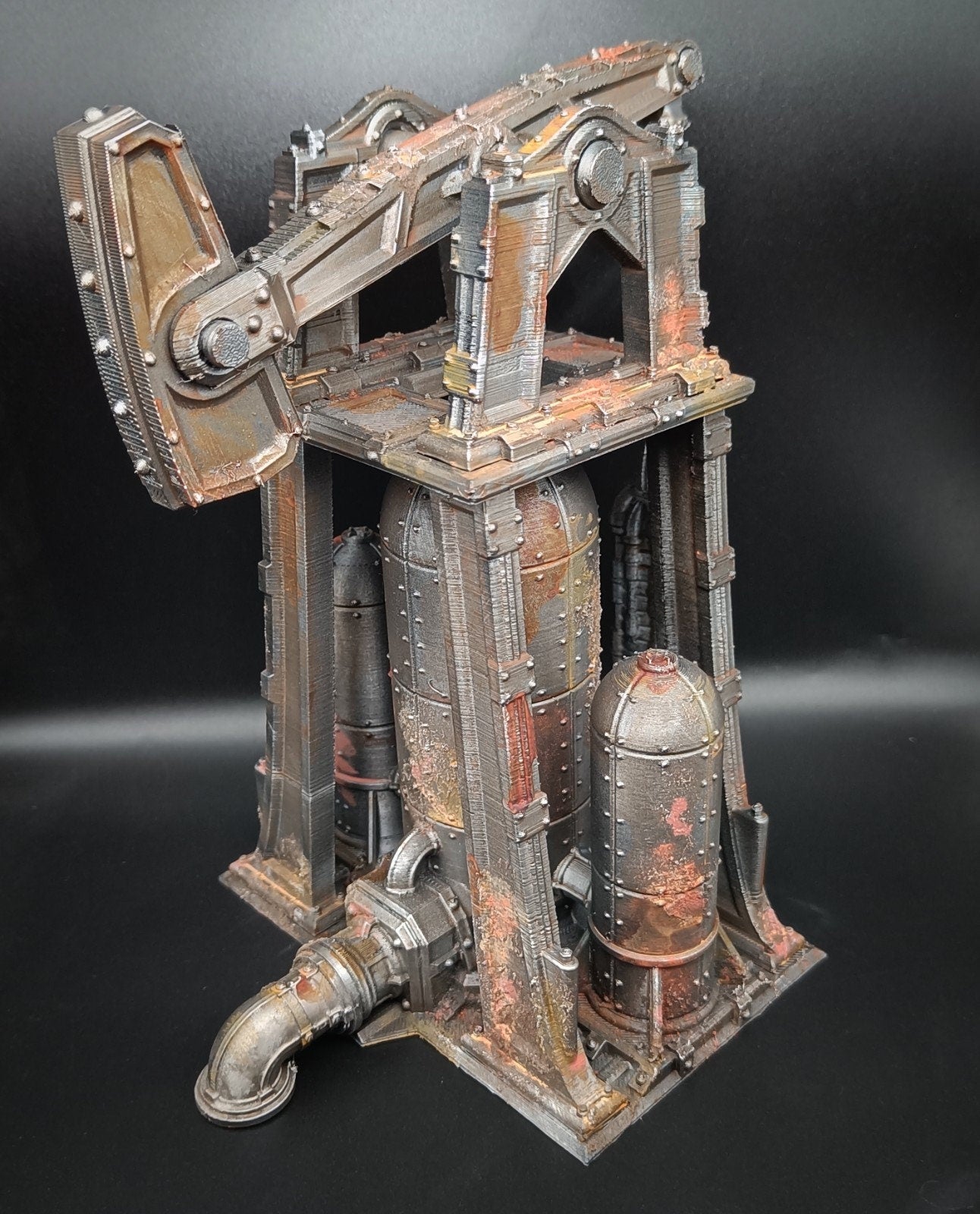 28mm Oil Industrial Pumpjack Terrain for Necromunda/Ash Wastes (Tesseract Tomb)