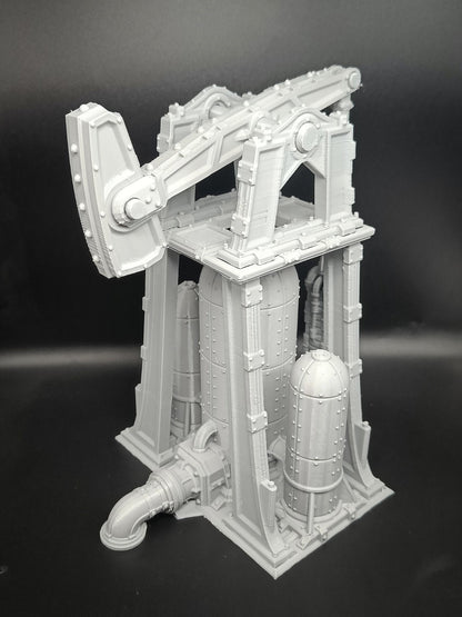 28mm Oil Industrial Pumpjack Terrain for Necromunda/Ash Wastes (Tesseract Tomb)