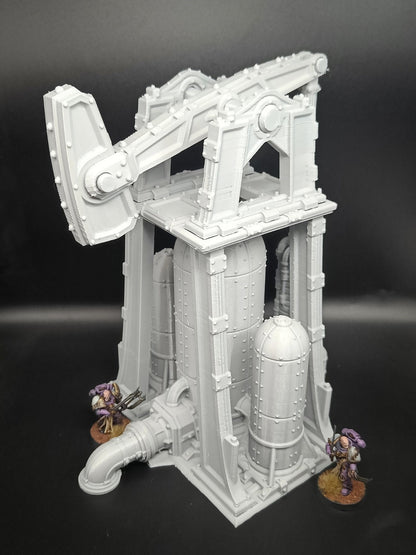 28mm Oil Industrial Pumpjack Terrain for Necromunda/Ash Wastes (Tesseract Tomb)