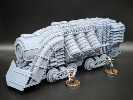 28mm Industrial Grimdark Train Engine Terrain for Necromunda/Ash Wastes (Tesseract Tomb)