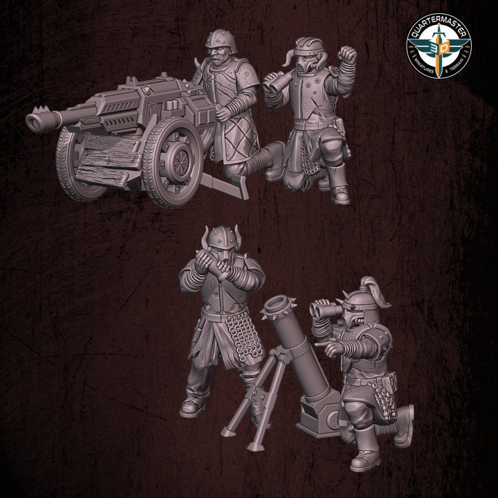 Trench Devils 28mm Modular Heavy Weapons Team (Customisable set of 3)