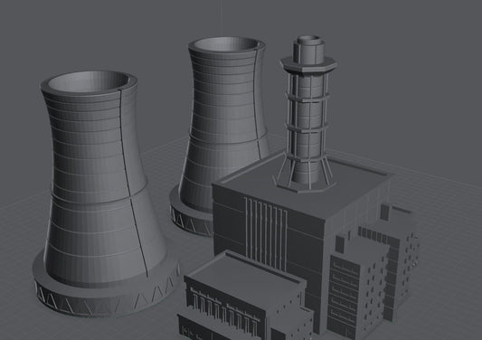 6-10mm Nuclear Power Plant Set for Epic/Titanicus/Legions Imperialis (Corvus Games Terrain)