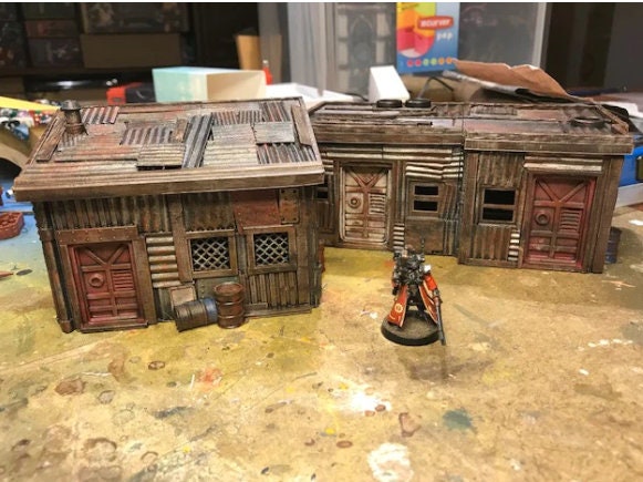 28mm Hab Building Set Terrain for Necromunda/Ash Wastes (Corvus Games Terrain)