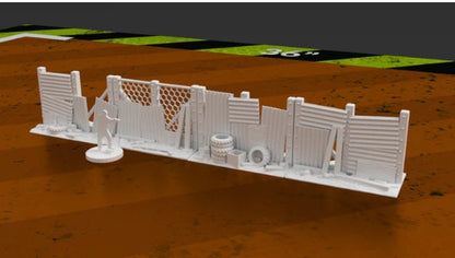 28mm Shanty Fences Terrain for Necromunda/Ash Wastes (Corvus Games Terrain)