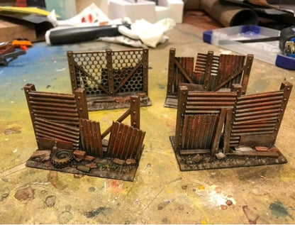 28mm Shanty Fences Terrain for Necromunda/Ash Wastes (Corvus Games Terrain)