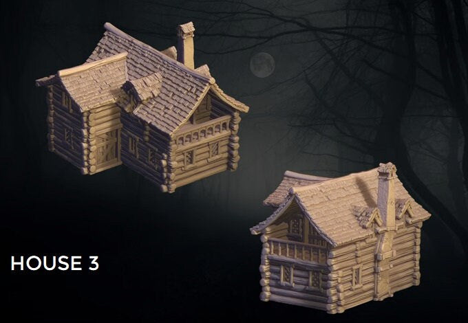 Fantasy Terrain Houses for Dungeons & Dragons, Wargaming, Mordheim (World of Pratheron)