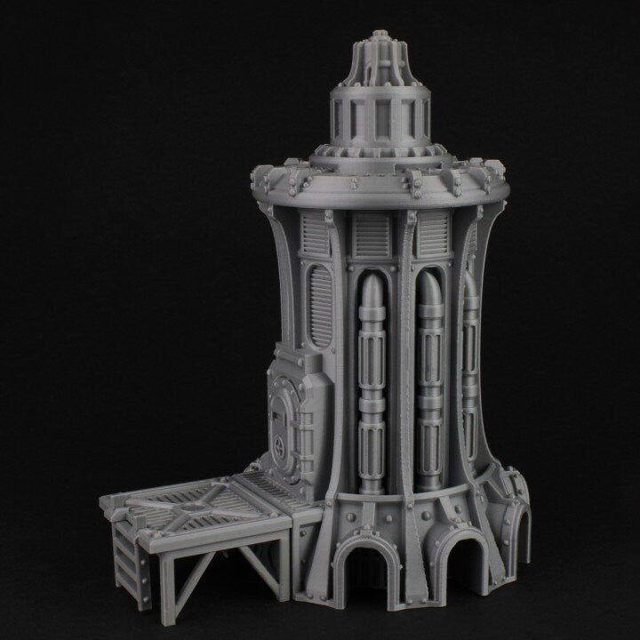 28mm Scum City Control Tower for Necromunda/Ash Wastes (TesseractTomb)