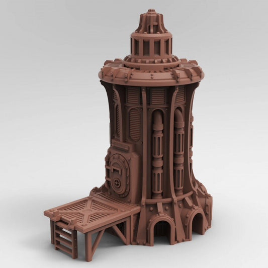 28mm Scum City Control Tower for Necromunda/Ash Wastes (TesseractTomb)