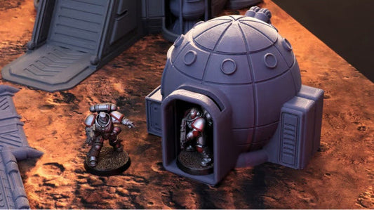 28mm Sci-Fi Outpost Oval Lab (Midnight3D)