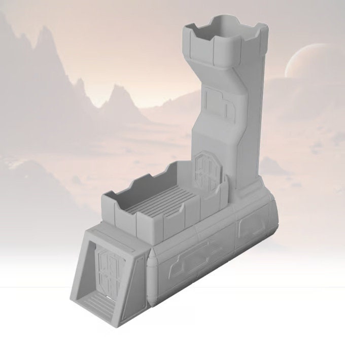 28mm Sci-Fi Outpost Observation Tower (Midnight3D)