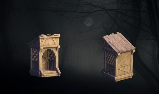 Fantasy Terrain Guard Posts for Dungeons & Dragons, Wargaming, Mordheim (World of Pratheron)