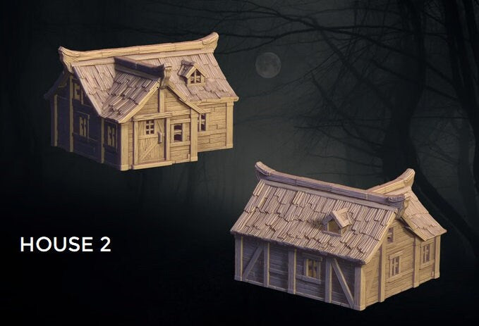 Fantasy Terrain Houses for Dungeons & Dragons, Wargaming, Mordheim (World of Pratheron)