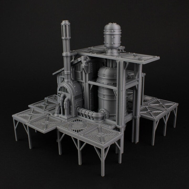 28mm Scum City Pump House for Necromunda/Ash Wastes (TesseractTomb)