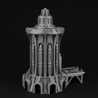 28mm Scum City Control Tower for Necromunda/Ash Wastes (TesseractTomb)